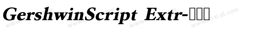 GershwinScript Extr字体转换